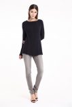 Pull noir col bateau