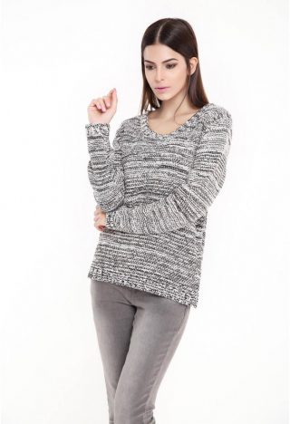 Pull gris clair