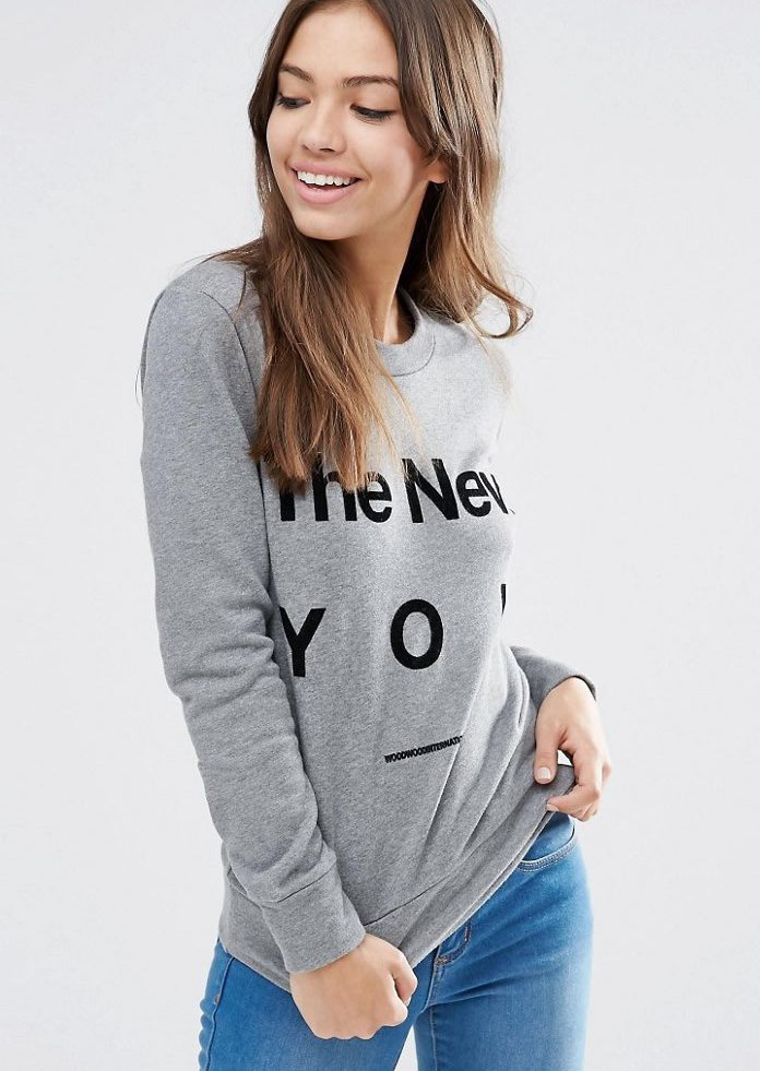 Wood - Maya - Sweat avec slogan The New