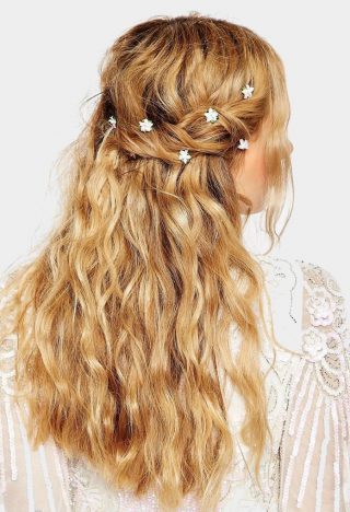 Mini barrettes fleurs en papier