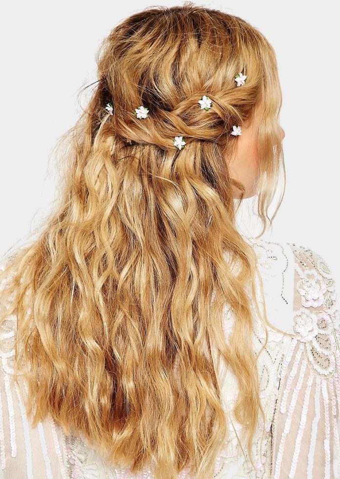 Mini barrettes fleurs en papier