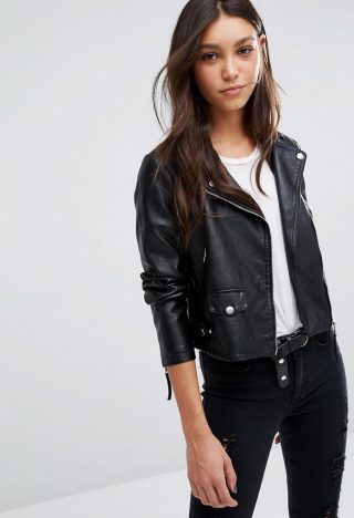 Blouson de motard noir vero moda