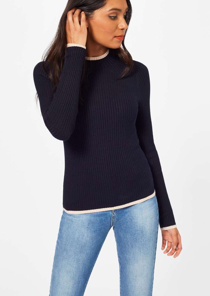 Pull maille ELEGANCE marine miss selfridge
