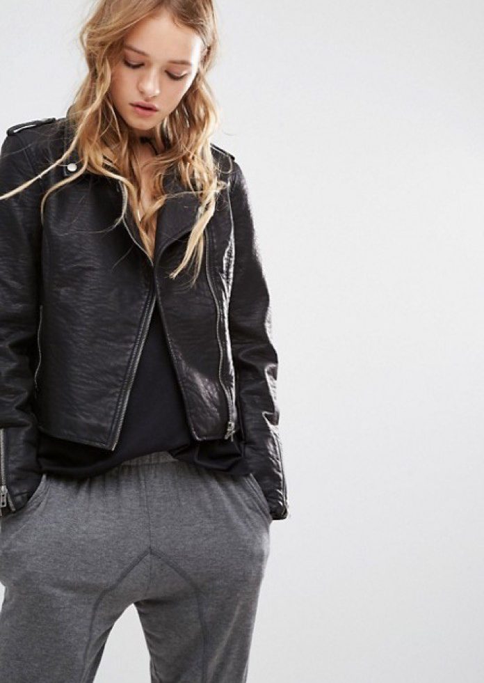 Blouson motard SIMILI Lira