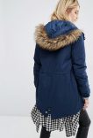 Parka FESTIVAL col en fourrure Noisy May