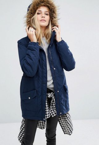 Parka FESTIVAL col en fourrure Noisy May