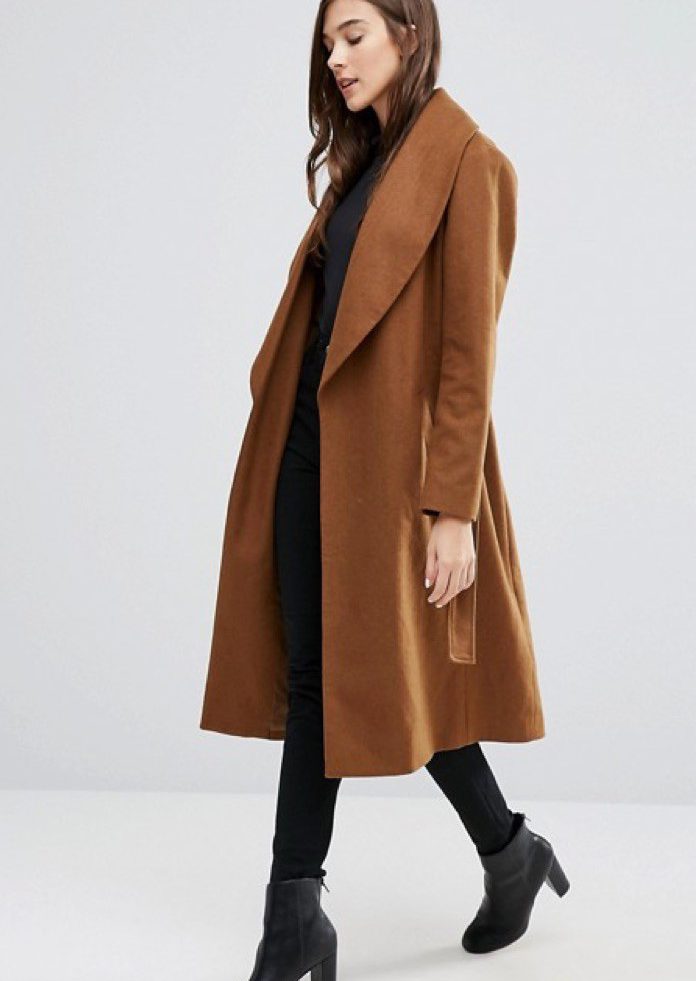 Manteau CROISE mi long new look