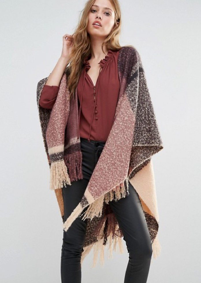 Poncho MAG a carreaux