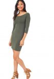 Robe kaki BODYCON