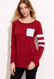 T-Shirt rouge STRIPED