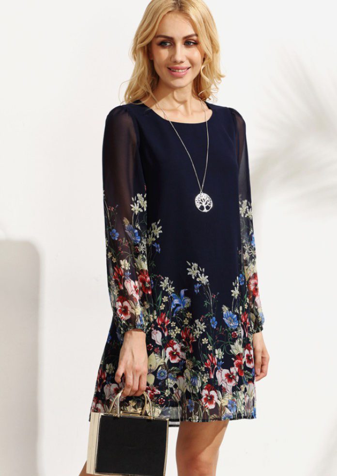 Robe bleue MOUSSELINE