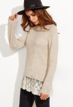 Pull dentelle RAGLAN