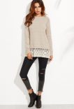 Pull dentelle RAGLAN